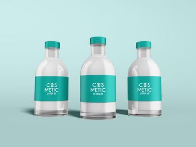 Transparent Glossy Glass Cosmetic Bottle Branding Mockup – Download Free Stock Photo