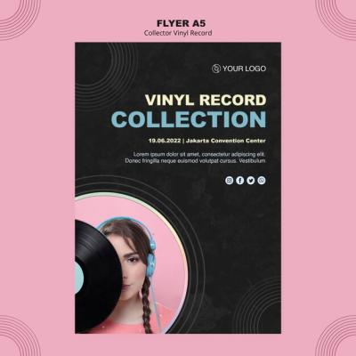 Vinyl Record Poster Template – Download Free Stock Photo