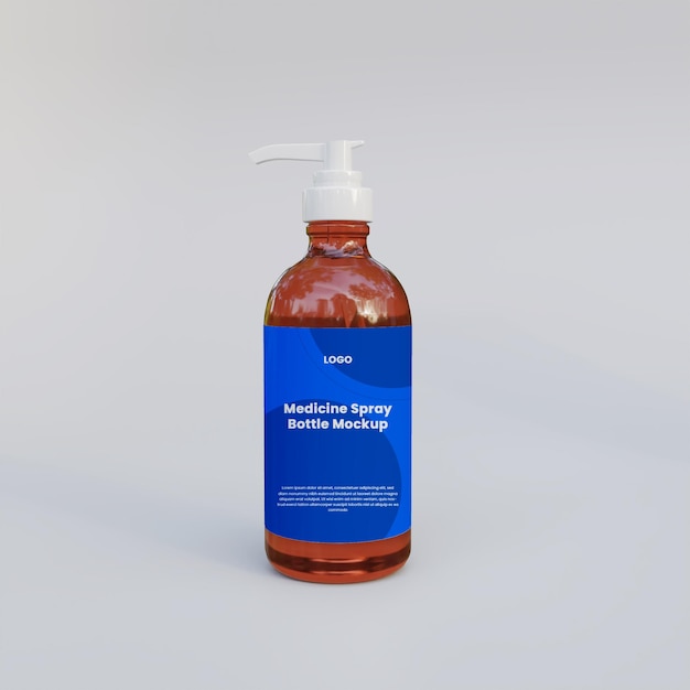 3D Realistic Medicine Bottle Mockup – Free Download