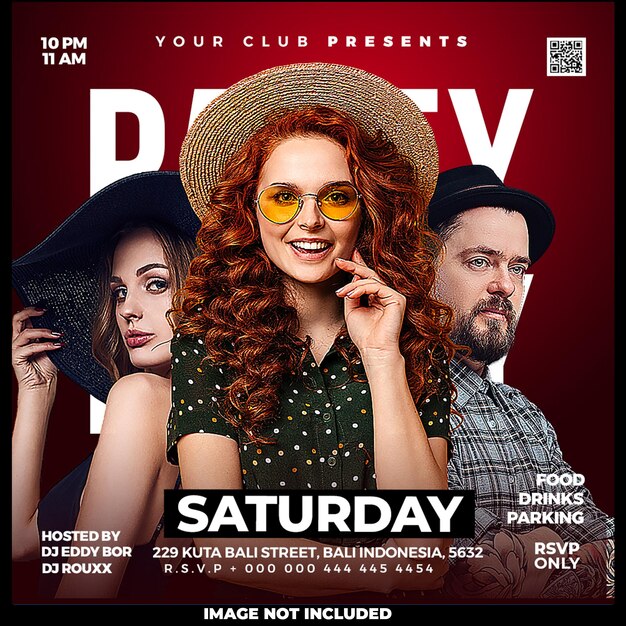 Club DJ Party Flyer Social Media Post – Free Download