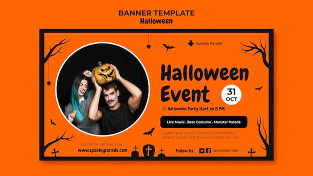 Halloween Event Banner Template – Free Download