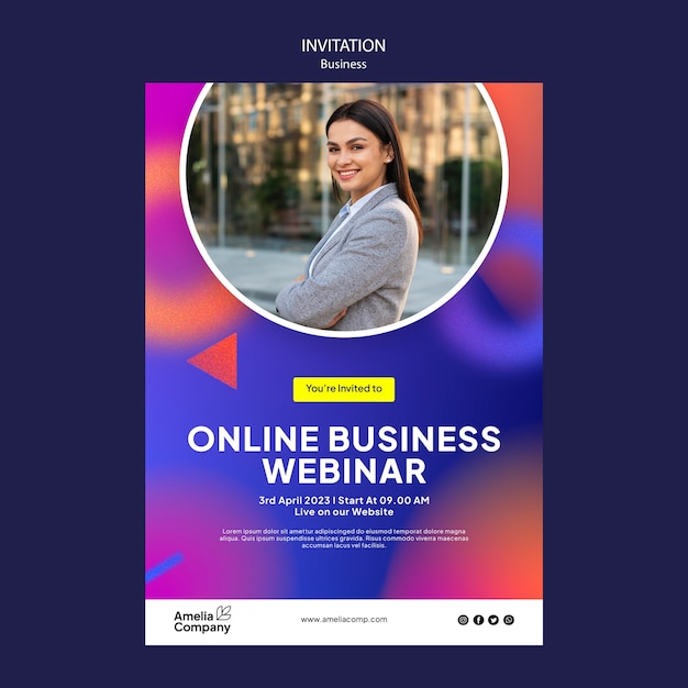 Gradient Business Template – Free Download, Free Stock Photo