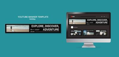 YouTube Banner Template for Your Surfing Vacation – Free Download