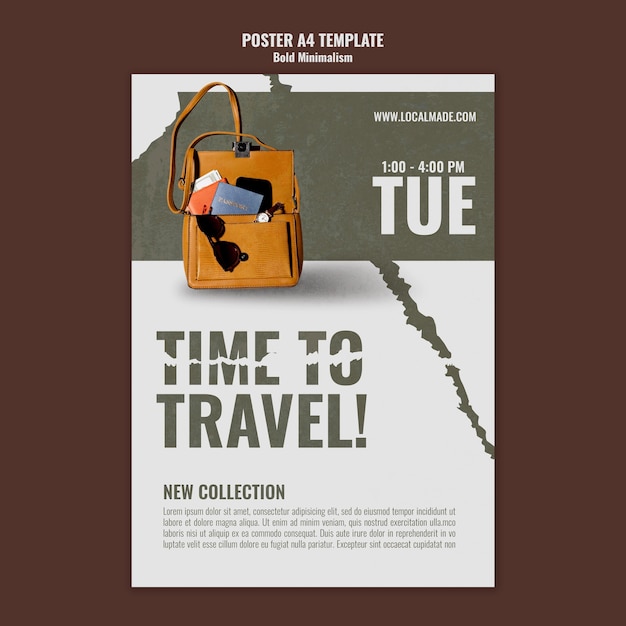 Traveling Bag Print Template – Free Download