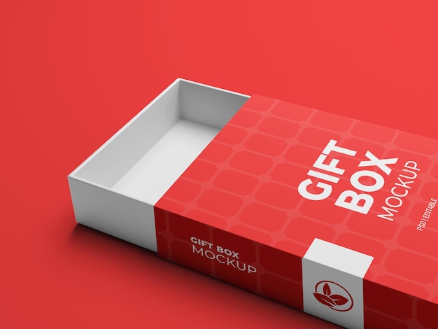 Open Delivery Gift Box Mockup – Free Download