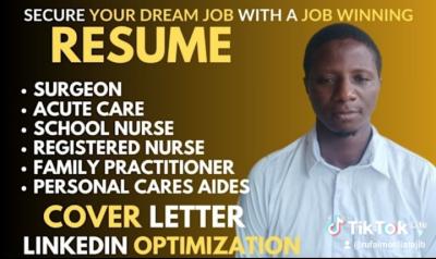 I Will Write Registered Nurse, School Nurse, Nurse Practitioner, and Caregiver Resume