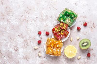 Traditional Turkish Delight and Oriental Sweets – Download Free Stock Photo