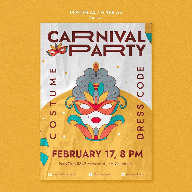 Flat Design Carnival Template – Free to Download