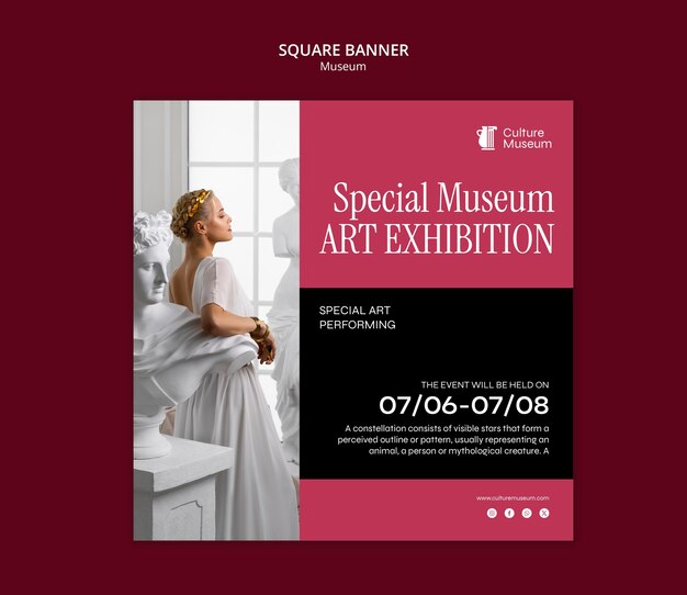 Museum Template Design for Eye-Catching Displays – Free Download