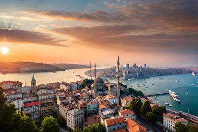 A Stunning Sunset Over the City of Istanbul – Free Stock Photo, Download for Free