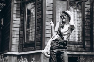 Woman Carrying Eco Bag Filled with Fruits in the Countryside – Free to Download