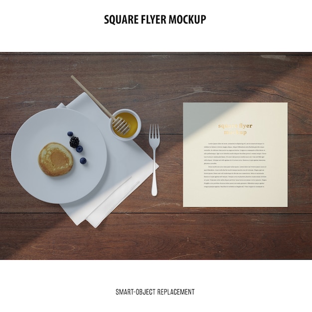 Square Flyer Mockup – Free Download