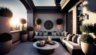 Elegant Furniture Decoration on a Balcony – Free to Download