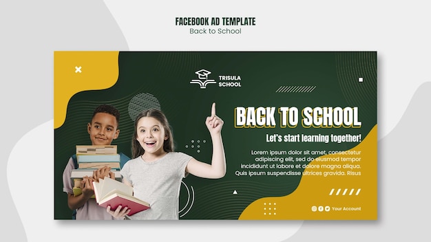 Back to School Facebook Ad Template Design – Free Download