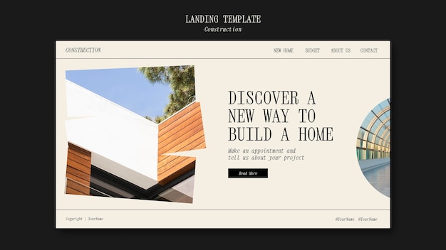 Flat Design Construction Template – Free Download for Stunning PSD Designs