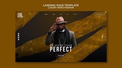 Luxury Men’s Fashion Landing Page – Free Download