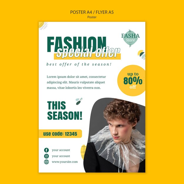 Fashion Sales Print Template – Free to Download