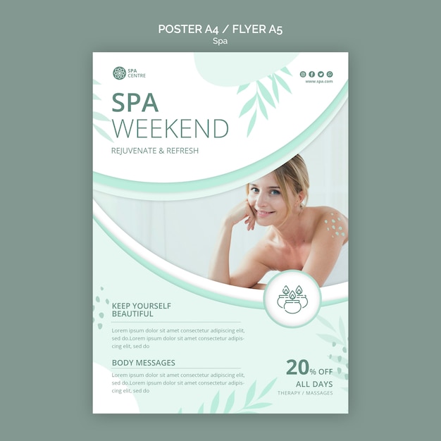 Spa Weekend Poster Print Template – Download Free Stock Photo