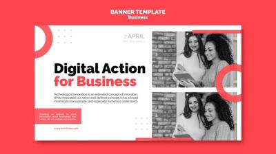 Business Innovation Horizontal Banner Template – Free Download