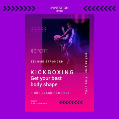 Kickboxing Training Invitation Template – Free Download