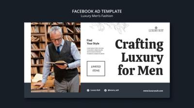 Luxury Men’s Fashion Facebook Template – Free Download