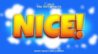 Modern Bold Cartoon Text Effect Over Blue Sky Background â Free Download