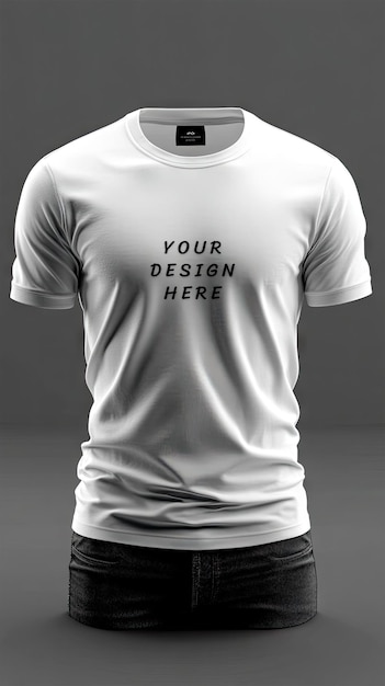 White Blank T-Shirt Mockup – Free Download