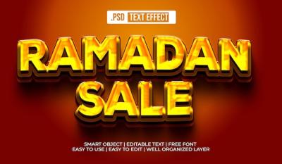 Ramadan Sale Text Style Effect – Free Download