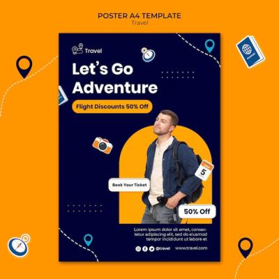 Travel Adventure Poster Template – Free Download