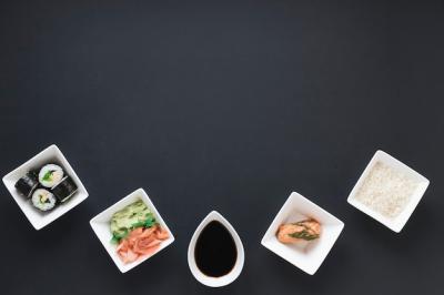 Flat Lay Sushi Composition – Free Download, Free Stock Photo