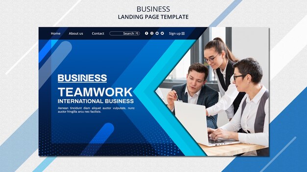 Business Concept Landing Page Template – Free Download