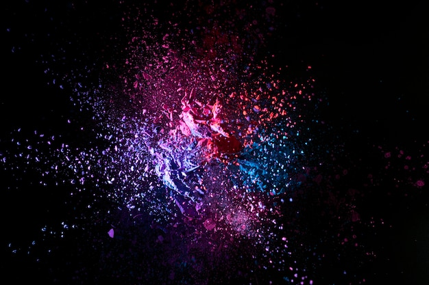 Purple Powder Mix Splash on Dark Background – Free Download