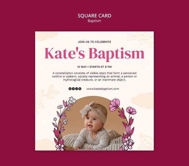 Baptism Celebration Template for Easily Downloading Free Stock Photos