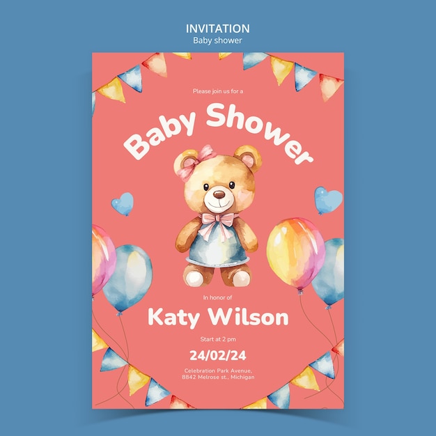 Baby Shower Template Design – Free to Download