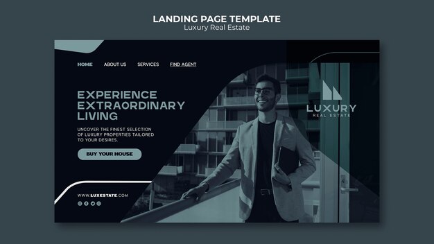 Luxury Real Estate Landing Page Template – Free Download