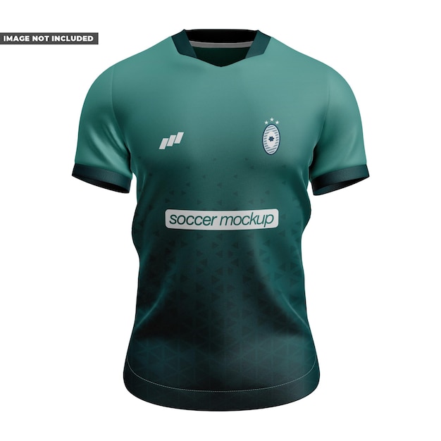 Soccer Jersey T-shirt Mockup – Open Stub Front View – Free Download