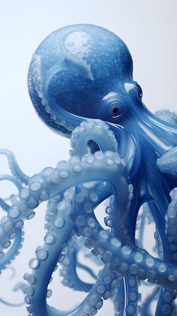 Closeup of Beautiful Blue Octopus – Free Download Stock Photo