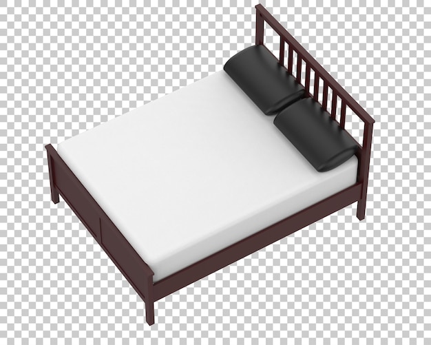 Modern Bed 3D Rendering Illustration on Transparent Background – Free Stock Photo, Download for Free