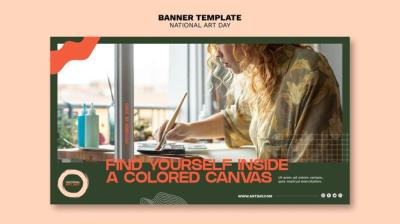 National Art Day Banner Template Photo – Free Download