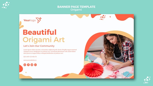 Origami Banner Template Design – Free Stock Photo, Download for Free