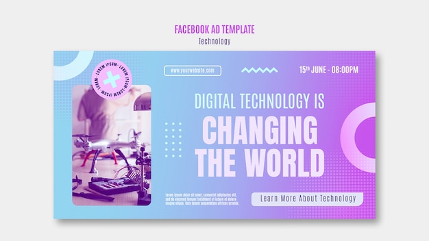 Gradient Technology Template Design – Free Download