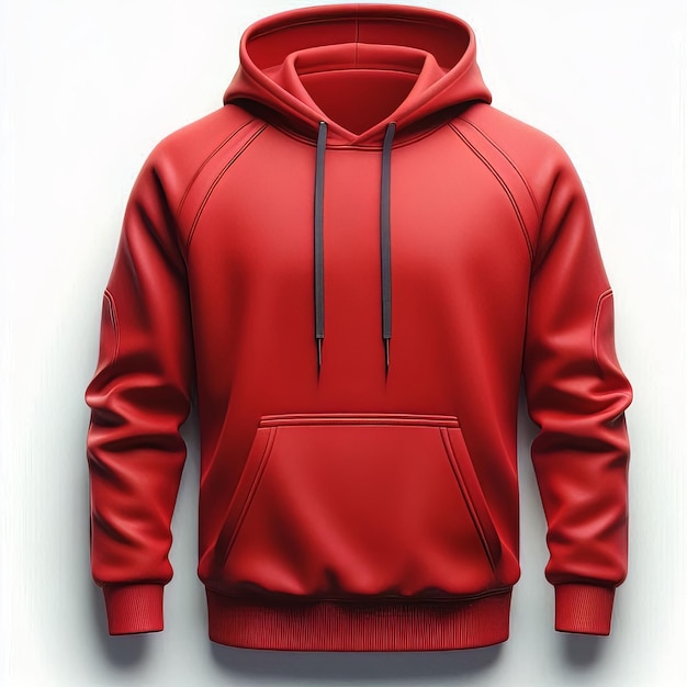 Red Color Hoodie PSD Mockup – Free to Download