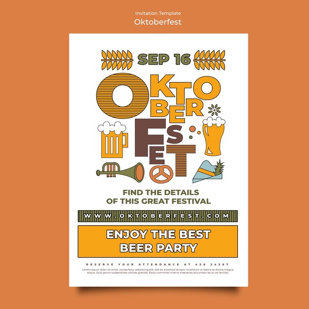 Oktoberfest Celebration Invitation Template – Free Download