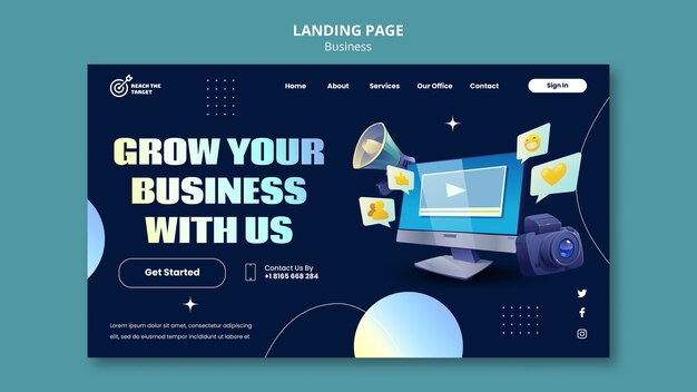 Flat Design Business Template – Free Download