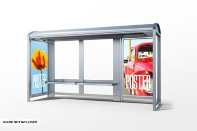 Editable Bus Stop Billboard Mockup PSD Template – Free to Download