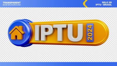 3D Stamp Logo for Residential Tax in Brazil IPTU – Free Download