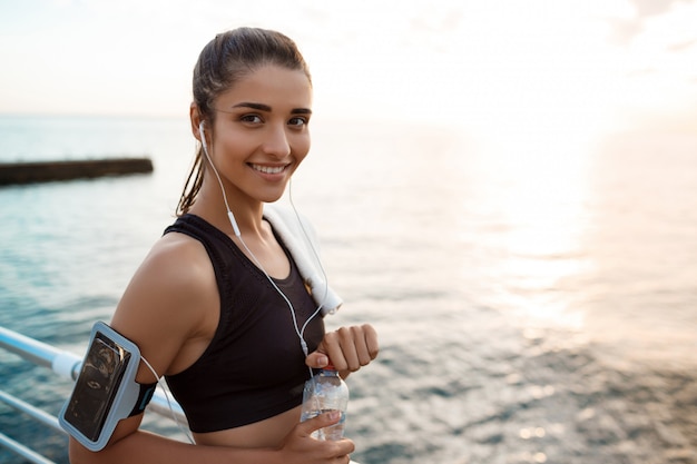 Sporty Young Woman Training at Sunrise by the Seaside – Free Stock Photo, Download Free