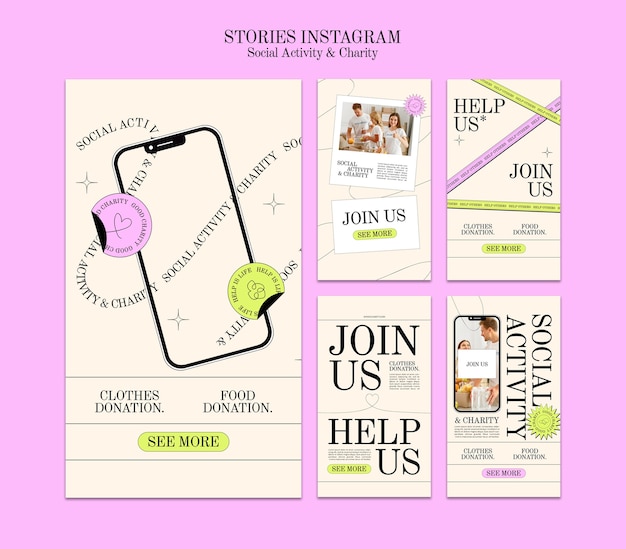 Social Activity and Charity Instagram Stories Template – Free Download