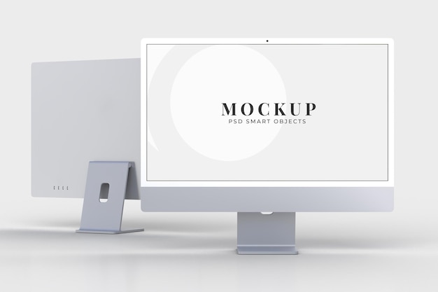 24 Inch Monitor Mockup Template for Corporate Identity and Branding – Free Download