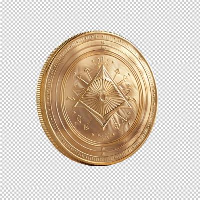 Realistic Cryptocurrency Coins and Bitcoin Symbols on PNG Background – Free Download